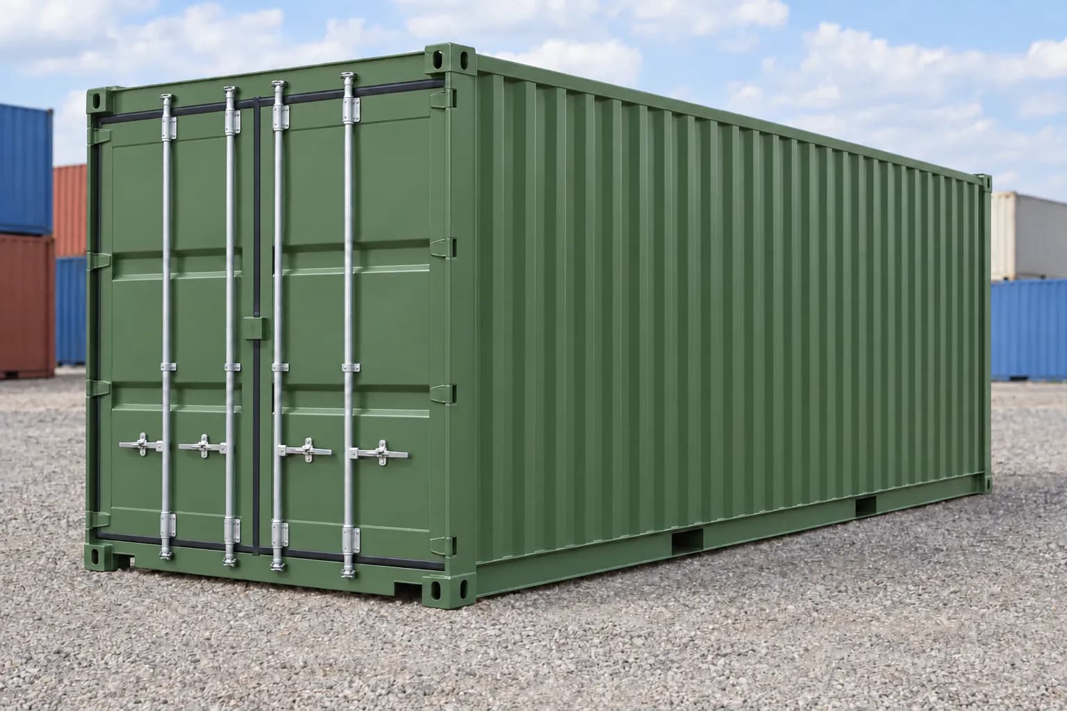 Container 20 piedi Dry nuovo verde reseda RAL 6011